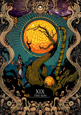 The Sun Tarot Card Illustration