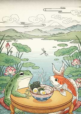 Frog Koi Sharing Ramen