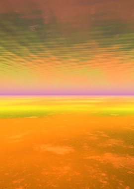 Abstract sunset landscape with vibrant colors