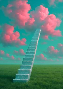 Stairway to Heaven with Pink Clouds