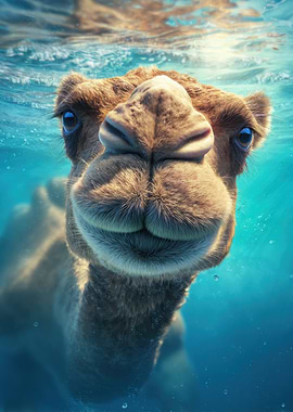 Underwater Camel Portrait