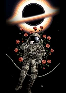 Astronaut Tea Time Near Black Hole