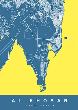 Al Khobar, Saudi Arabia City Map