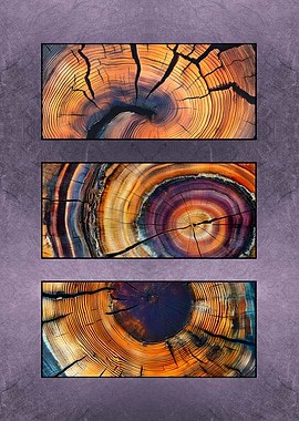 Tree Rings Abstract Wall Art