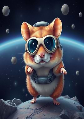 Hamster Astronaut in Space