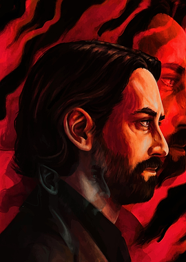 Portrait in Red and Black