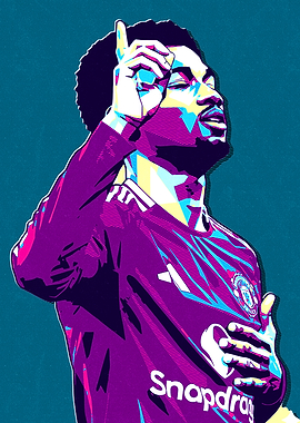 Amad Diallo retro art