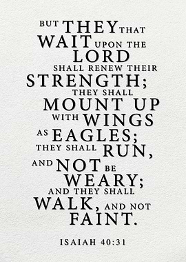 Isaiah 40:31 Scripture Text Art