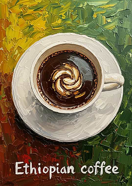 Ethiopian Coffee Painting
