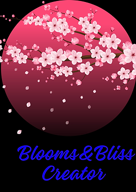 Cherry Blossoms with Pink Gradient Background