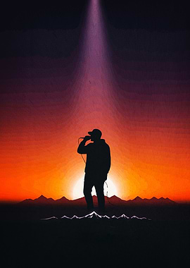Silhouette Rapper Sunset