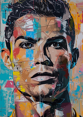 Cristiano Ronaldo Colorful Portrait