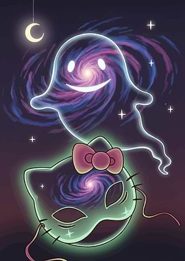 Cosmic Hello Kitty Ghost