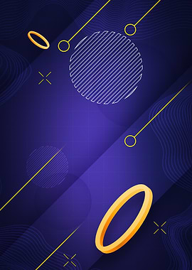 Abstract Geometric Dark Blue Background