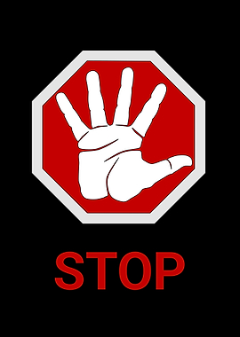 Stop Sign with Hand