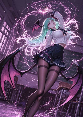 Morrigan Aensland in School Uniform
