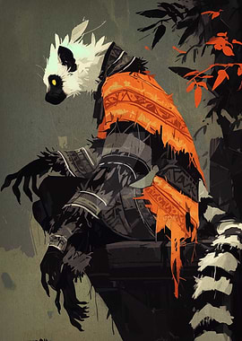 Lemur Warrior Digital Art