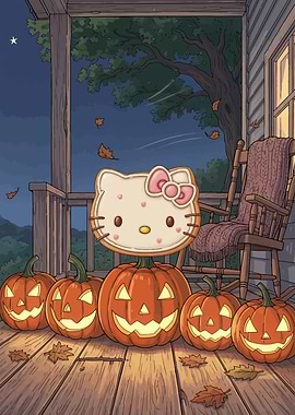 Hello Kitty Halloween Pumpkin Patch