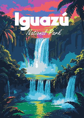 Iguazu National Park Waterfall Poster