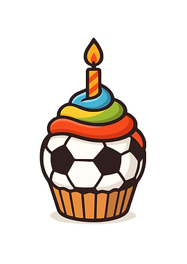 Soccer Cake Cartoon