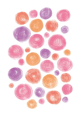 Happy Dots Colorful Circles Abstract Art