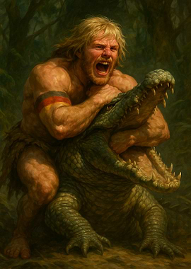 Frédéric Vosgröne: Caveman Wrestling a Beast