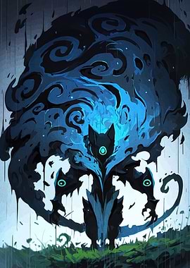 Abstract Creature in Rain