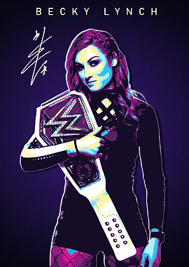 Becky Lynch WWE Champion Portrait