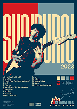 Dominic Fike - Sunburn Vintage Album Cover