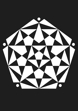 Fractal Pentagram Star Design