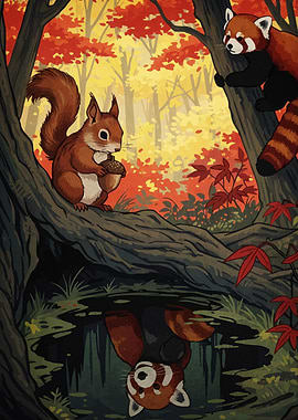 Autumn Forest Animals