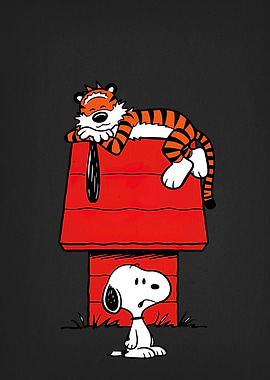 Calvin and Hobbes Snoopy Mashup