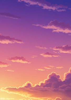 Pink and Purple Cloudy Sky