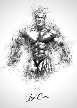 Jay Cutler Bodybuilding Sketch Art