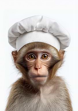 Monkey Chef Portrait