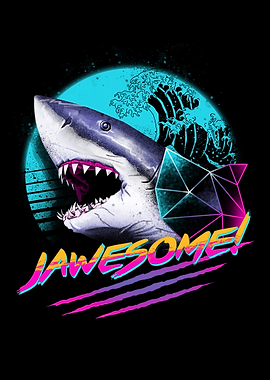 Jawesome Shark Retro Wave