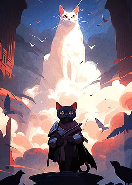 Fantasy Cats Digital Art