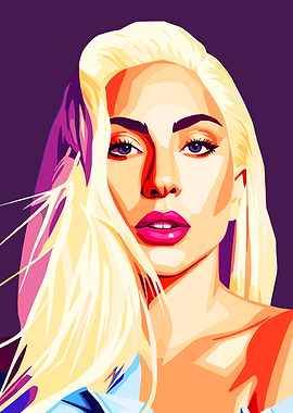 Lady Gaga Pop Art Portrait