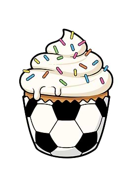 Soccer Cake Cartoon
