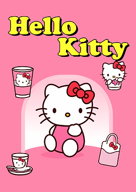 Hello Kitty Pink Background