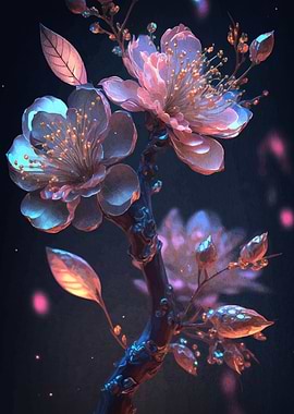 Floral Branch Translucent Petals