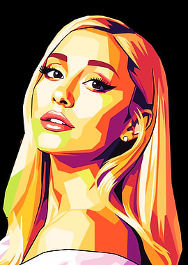 Ariana Grande Pop Art Portrait