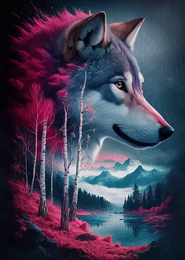 Wolf and Landscape