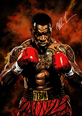 Mike Tyson Boxing Portrait