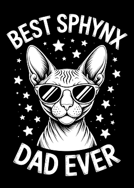 Best Sphynx Dad Ever Illustration