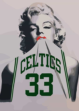 Marilyn Monroe Celtics Jersey Art