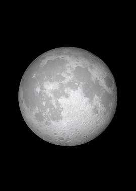 full moon in dark sky