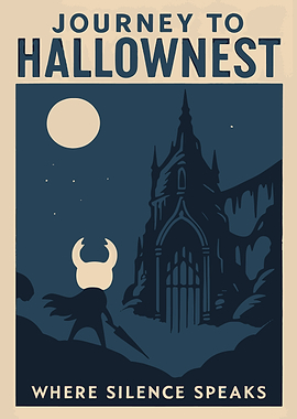Journey to Hallownest: Hollow Knight Poster