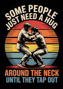 Funny Jiu-Jitsu Hug Graphic