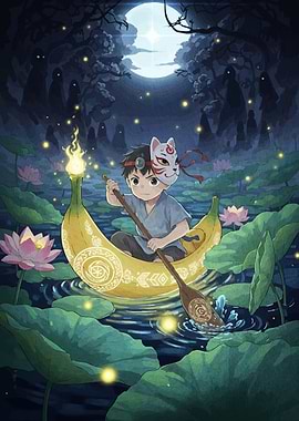 Boy Banana Boat Fox Mask